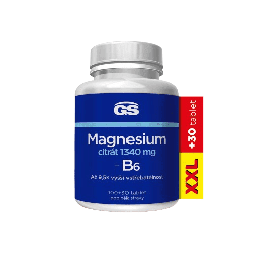 GS Magnesium citrát 1340 mg B6 130 tablet