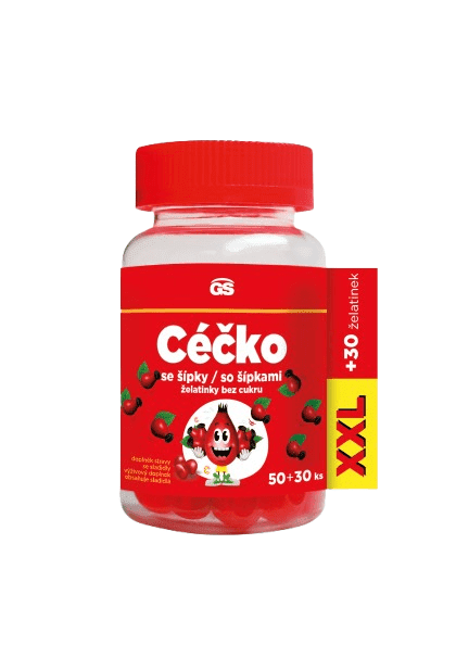 GS CÉČKO se šípky, želatinky bez cukru 80 ks