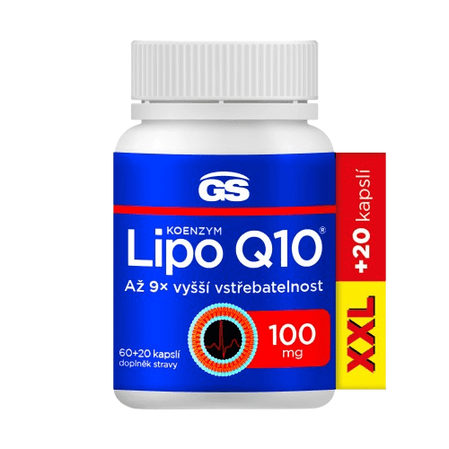 GS Koenzym Lipo Q10 100 mg 80 kapslí