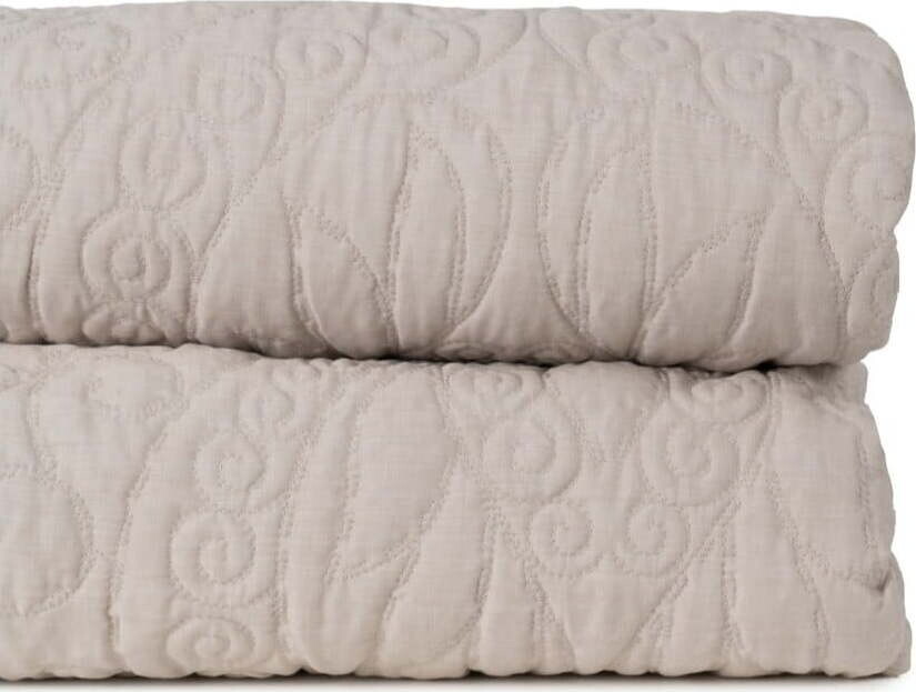 Béžový prošívaný přehoz 180x260 cm – Ixia