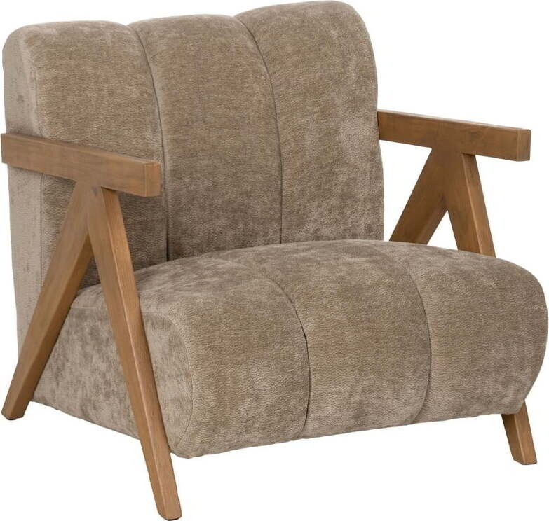 Hnědé žinylkové křeslo Birch – Ixia