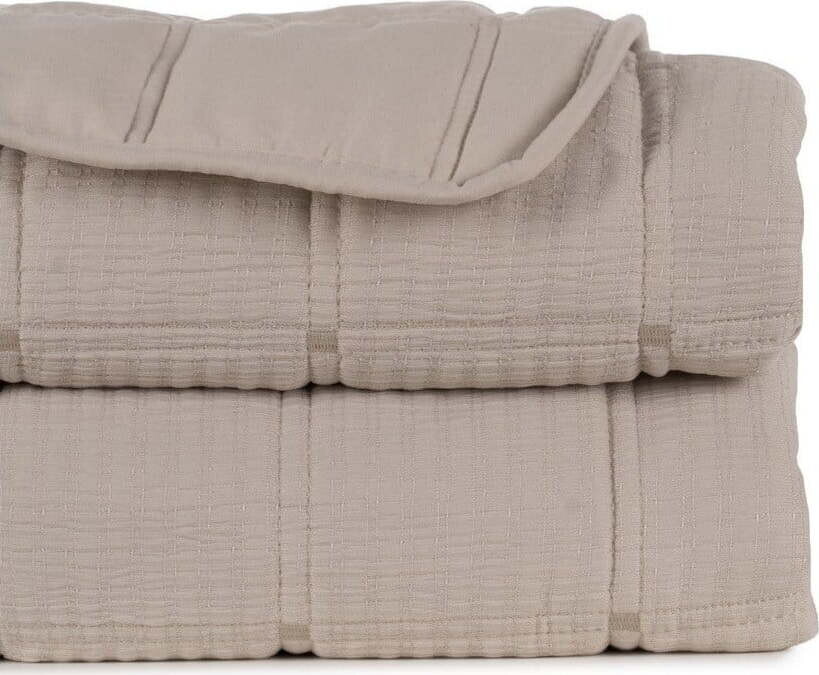 Béžový prošívaný přehoz 230x280 cm – Ixia