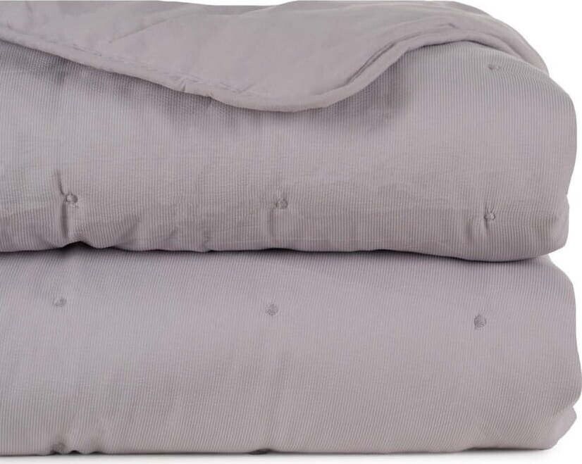 Šedý prošívaný přehoz 230x280 cm – Ixia