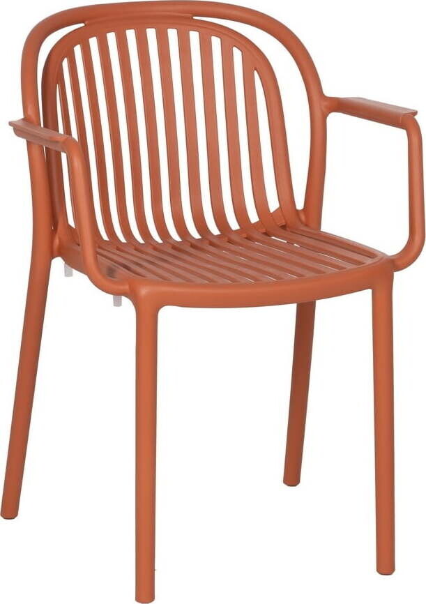 V terakotové barvě plastová jídelní židle Alia – Ixia