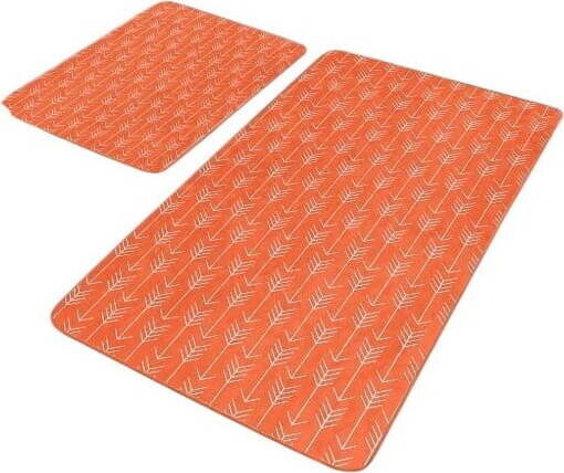 Sametové koupelnové předložky v terakotové barvě v sadě 2 ks 60x100 cm – Mila Home