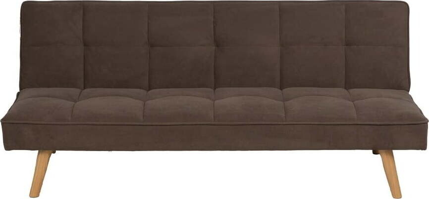 Hnědá žinylková rozkládací pohovka 175 cm – Ixia