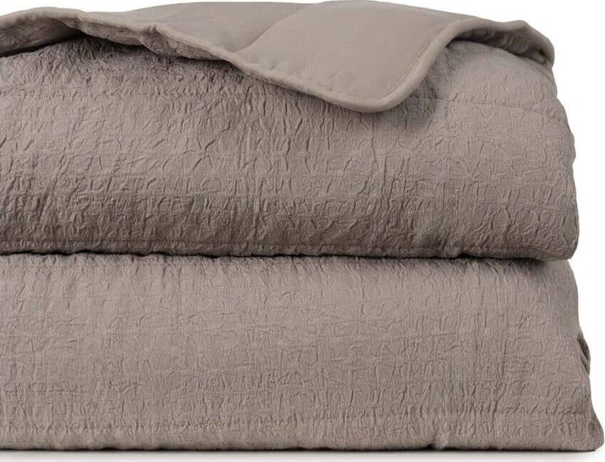 Taupe prošívaný přehoz 180x260 cm – Ixia