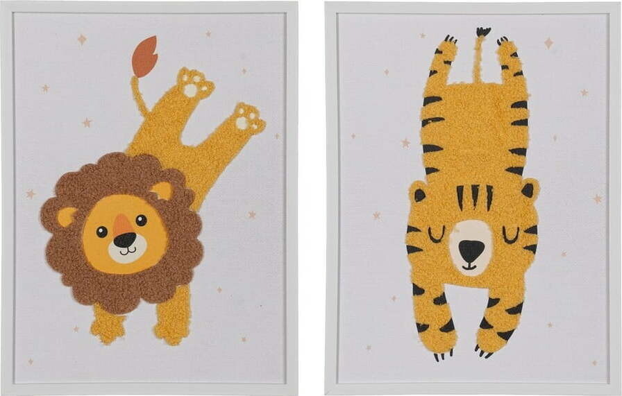 Dětské obrázky v sadě 2 ks 30x40 cm Feline – Ixia