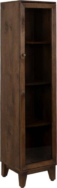 Hnědá vitrína z mangového dřeva 40x180x40 cm Ravi – Ixia