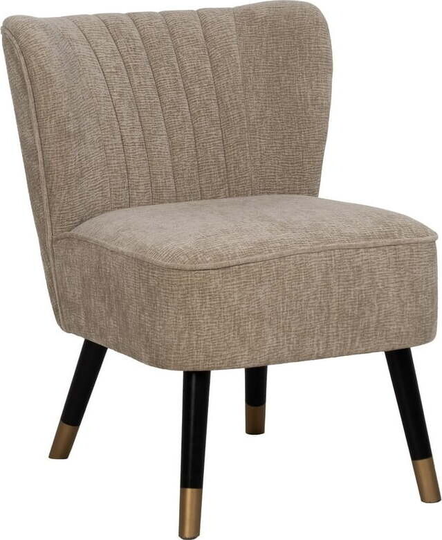 Béžové žinylkové křeslo Glam – Ixia