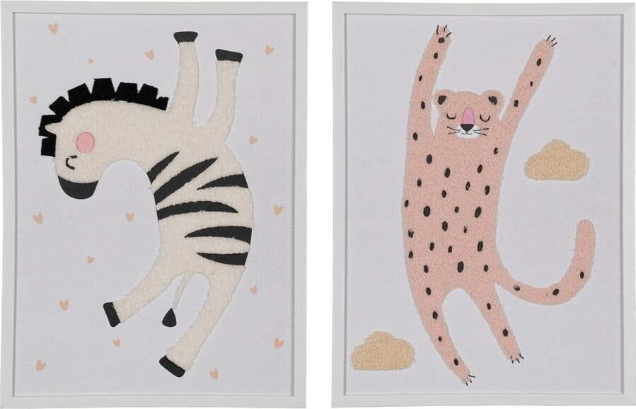 Dětské obrázky v sadě 2 ks 30x40 cm Animals – Ixia