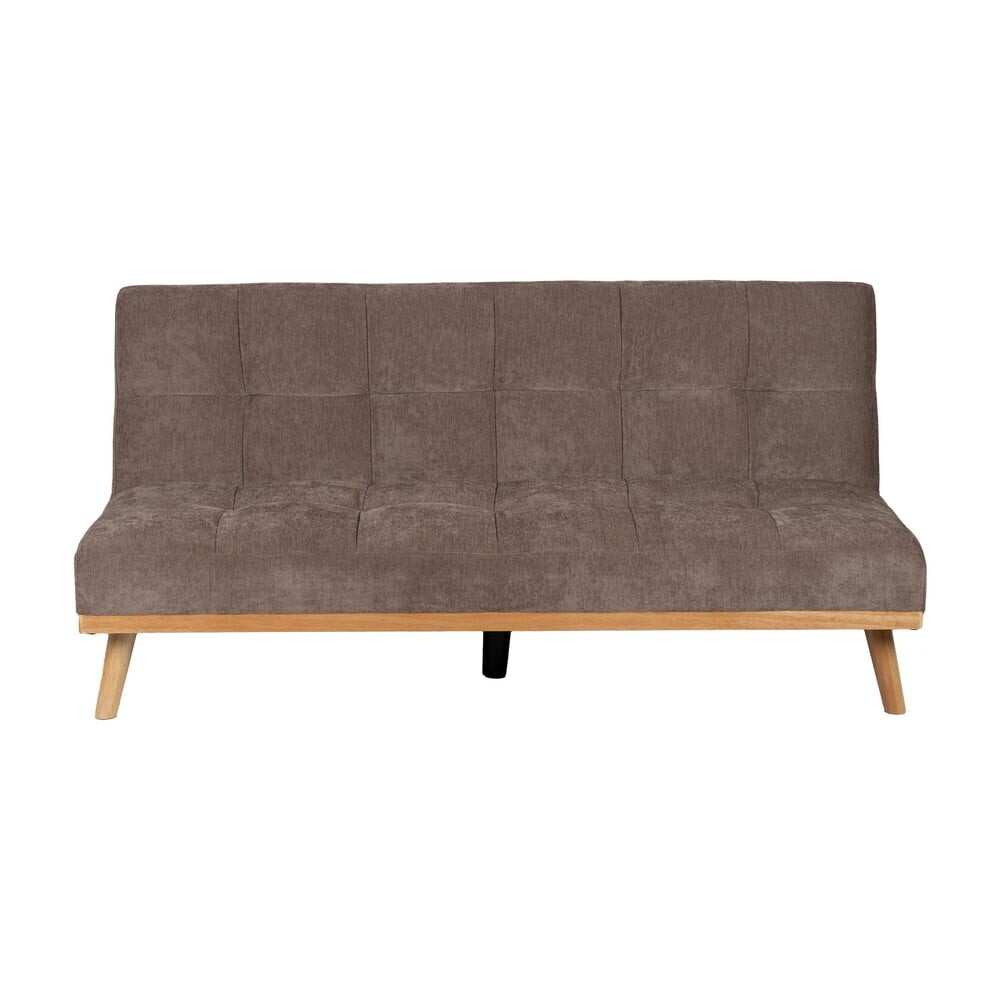 Hnědá žinylková rozkládací pohovka 178 cm – Ixia