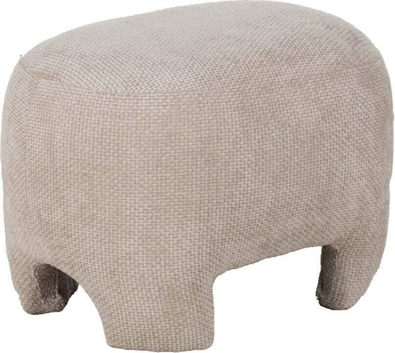 Béžový žinylkový taburet – Ixia