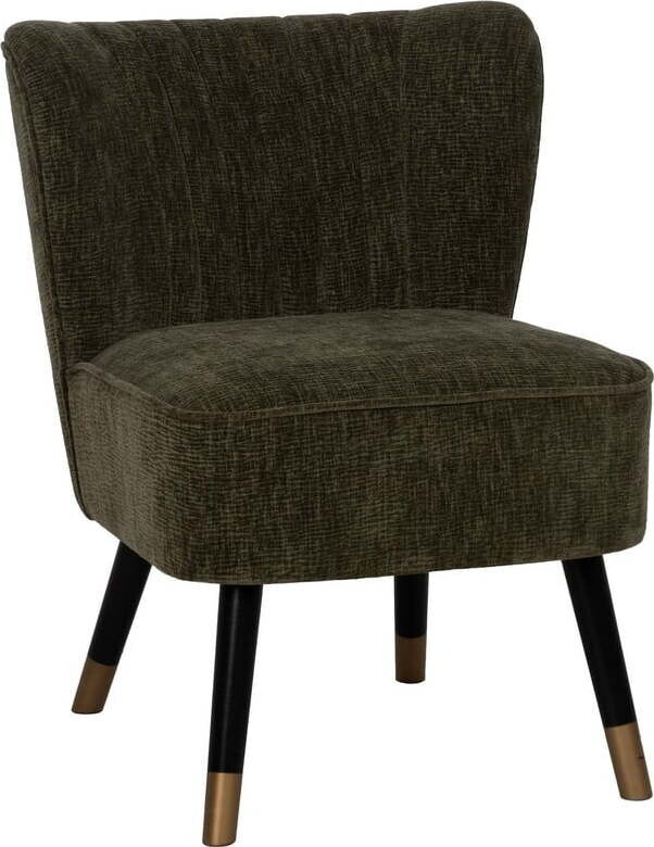 Zelené žinylkové křeslo Glam – Ixia