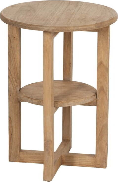 Kulatý odkládací stolek z masivu mindi ø 40 cm Dala – Ixia