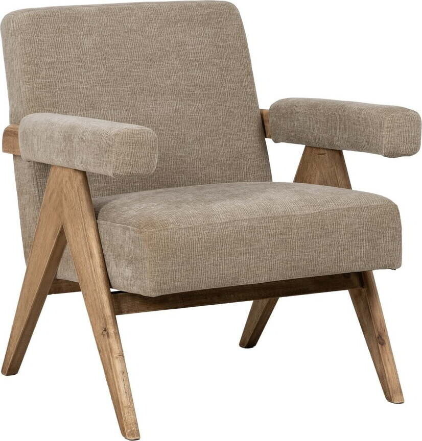 Béžové žinylkové křeslo Rest – Ixia