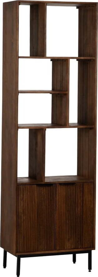 Hnědá knihovna z mangového dřeva 60x190x30 cm Sagara – Ixia