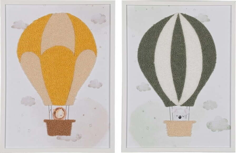 Dětské obrázky v sadě 2 ks 30x40 cm Balloon – Ixia