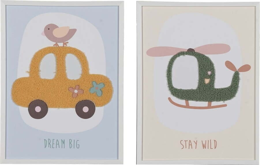 Dětské obrázky v sadě 2 ks 30x40 cm Vehicles – Ixia