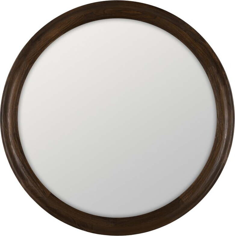 Nástěnné zrcadlo s dřevěným rámem ø 110,5 cm Paula – Ixia