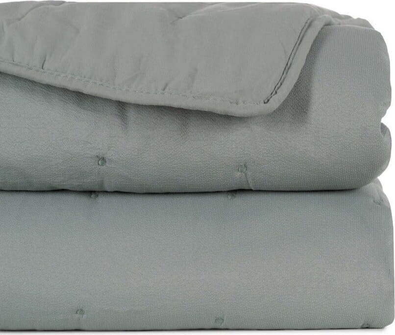 Šedozelený prošívaný přehoz 230x280 cm – Ixia