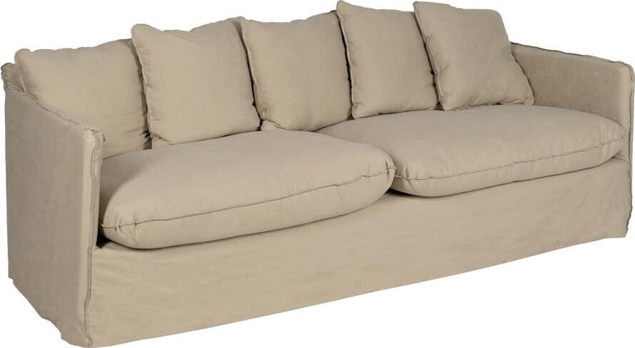 Béžová lněná pohovka 216 cm – Ixia