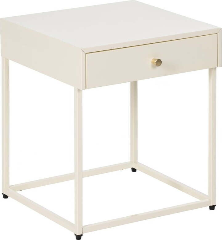 Krémový noční stolek Nara – Ixia