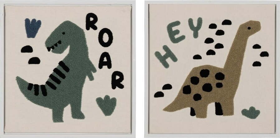 Dětské obrázky v sadě 2 ks 30x30 cm Relief – Ixia