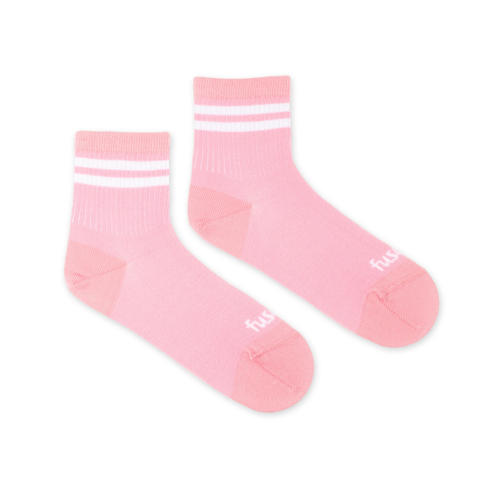 Tříčtvrteční ponožky Proužek růžové