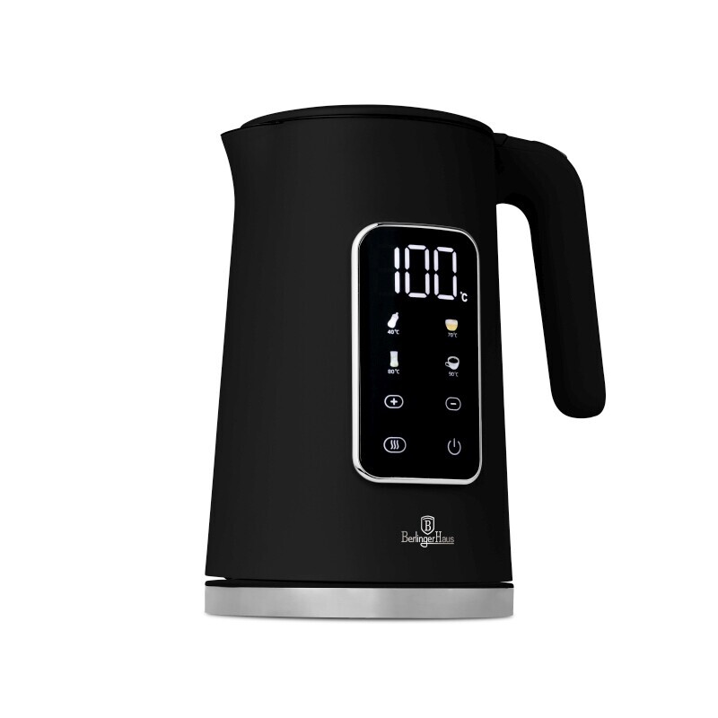 BERLINGERHAUS Rychlovarná konvice s regulací teploty digitální 1,7 l Matte Black Collection BH-9675