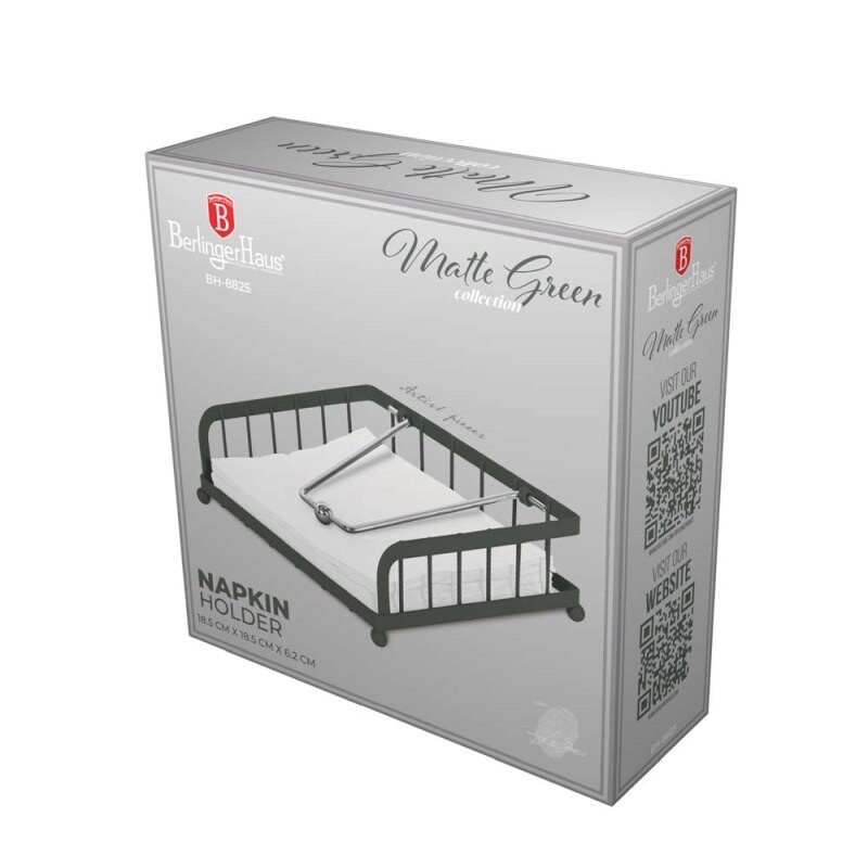 BERLINGERHAUS Držák na ubrousky nerez ocel Matte Green Collection BH-8825