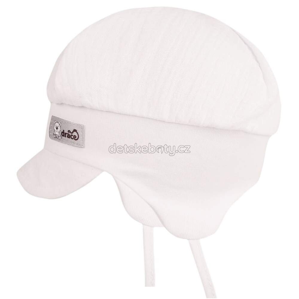 kojenecká letní kšiltovka Pepina Mušelín - bílá Velikost: 42-44