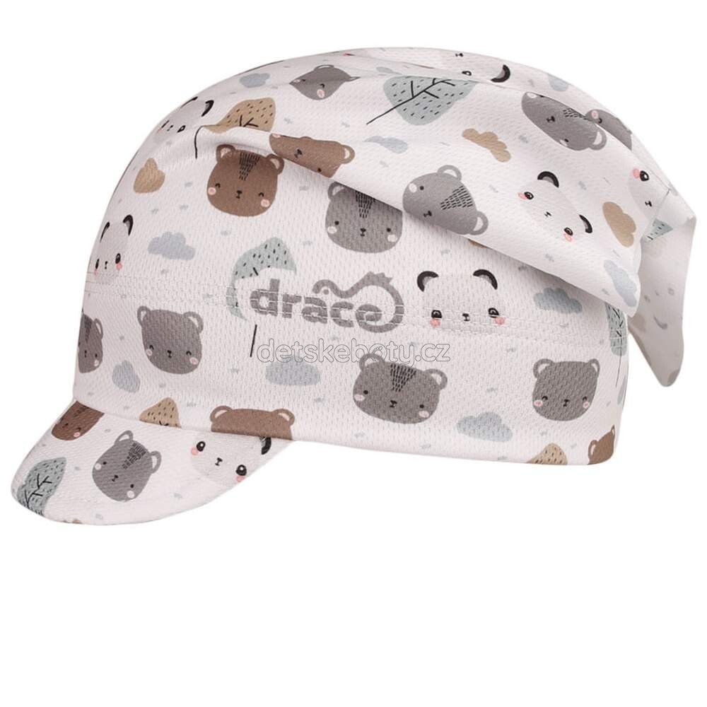 lehoučký šátek Emily - bílá - medvídci Velikost: 46-48