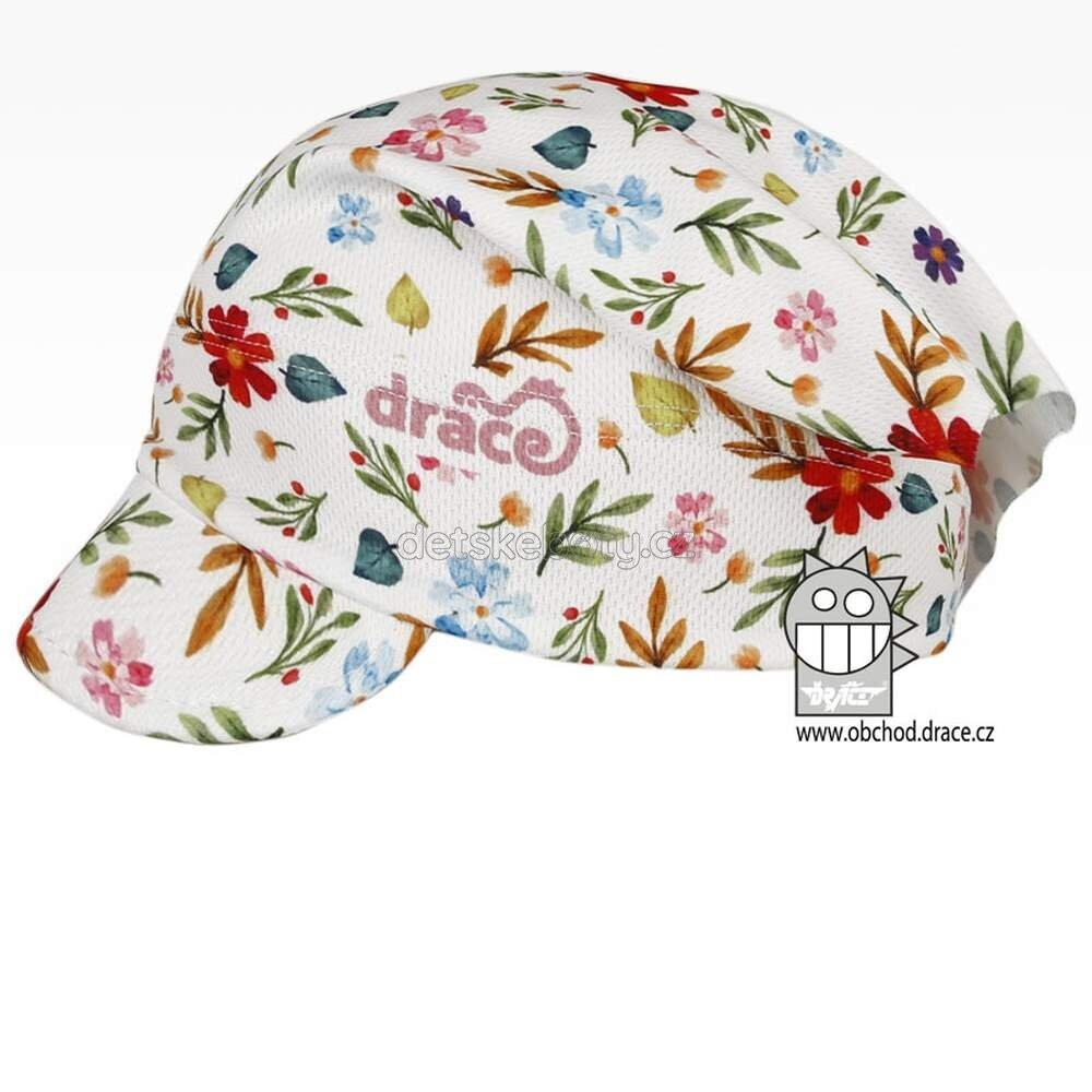 lehoučký šátek Emily - bílé kytky Velikost: 50-52