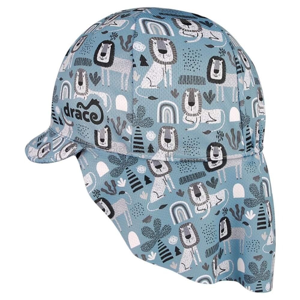 letní kšiltovka s plachetkou Safari - šedomodrá - zvířata Velikost: 48-50