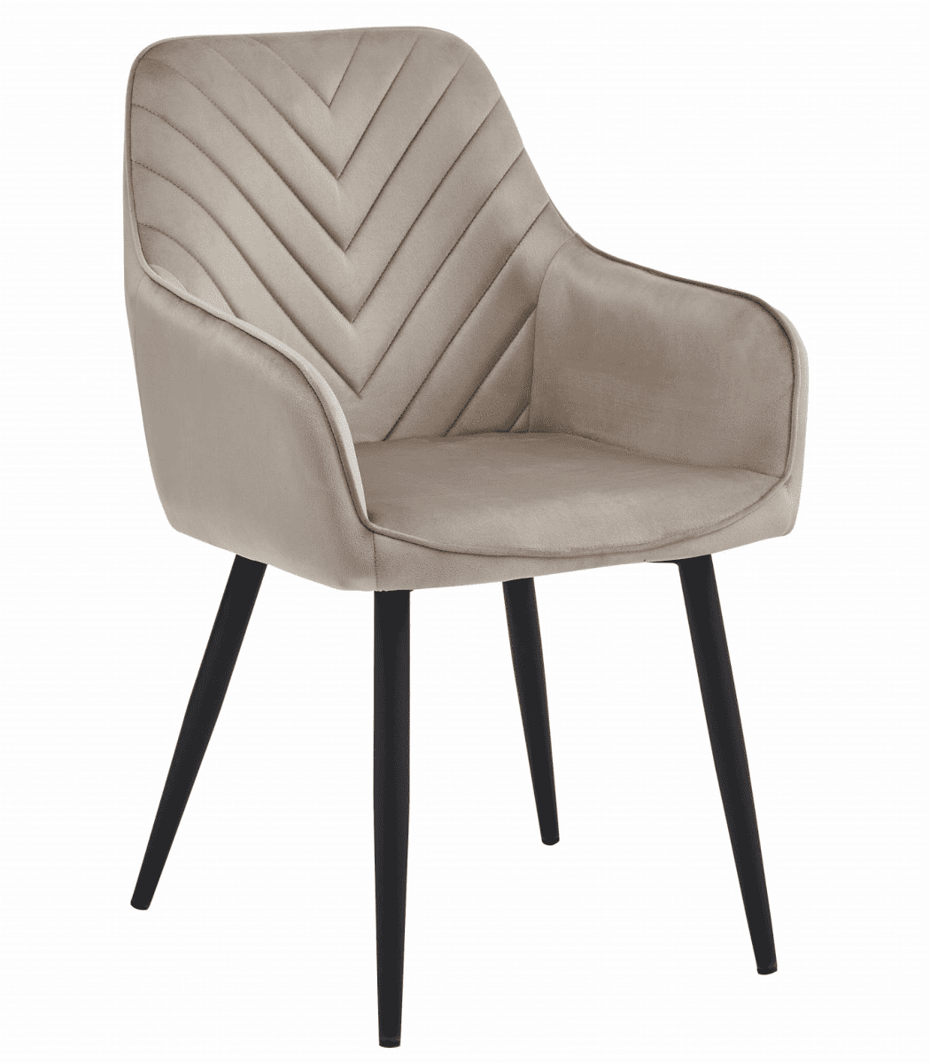 Jídelní křeslo NANA VELVET, béžové