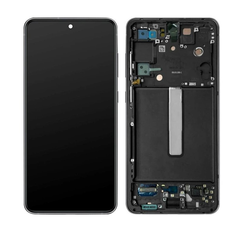 LCD display + dotyková deska + přední kryt pro Samsung Galaxy S21 FE, graphite