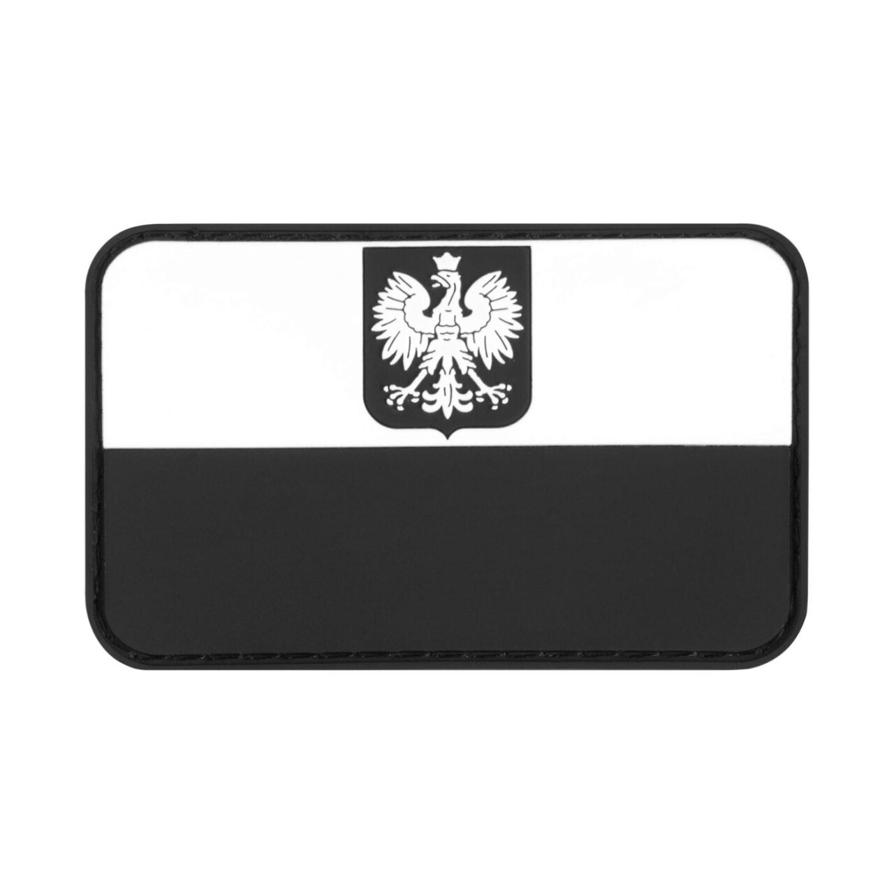 Gumová nášivka Jackets to Go vlajka Polsko - šedá