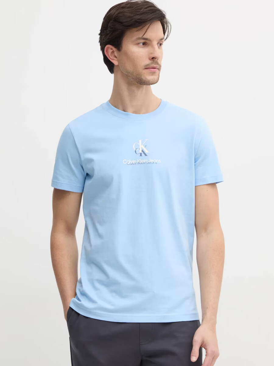 Calvin Klein pánské světle modré tričko - L (CBR)