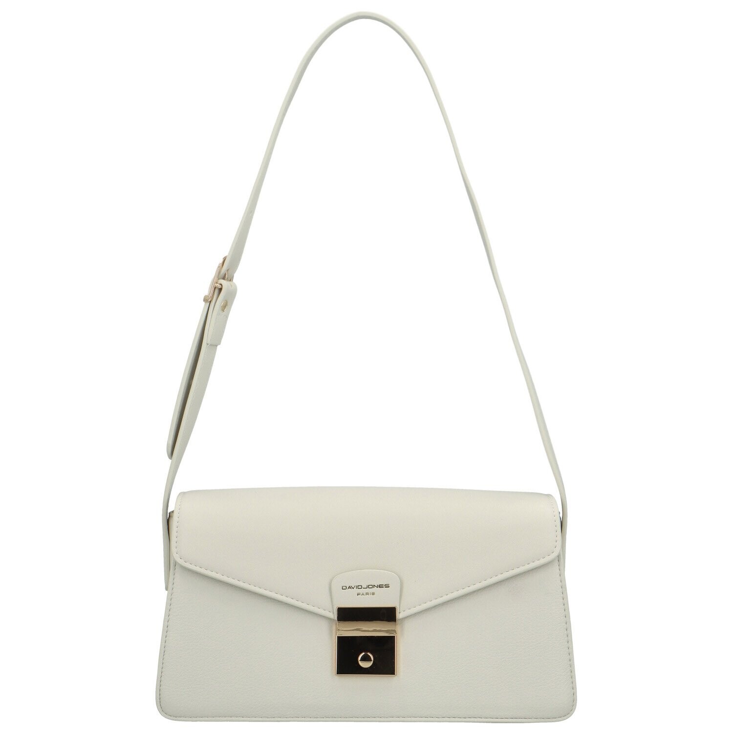 Módní dámská koženková kabelka na rameno Anisi, krémová