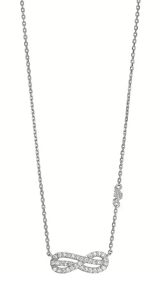 Emporio Armani Nadčasov stříbrný náhrdelník s kubickými zirkony EG3597040
