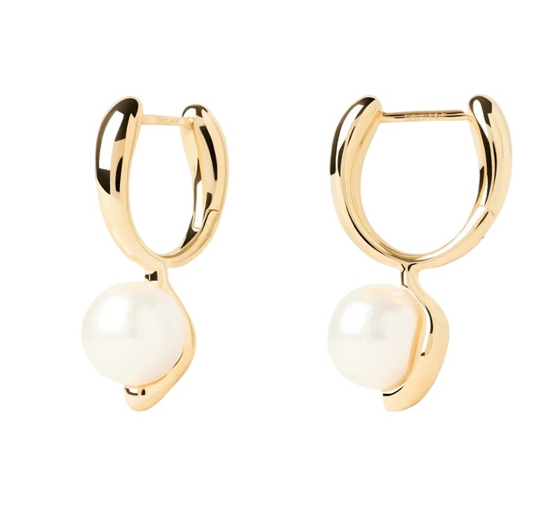 PDPAOLA Elegantní pozlacené náušnice La Perla AR01-E77-U