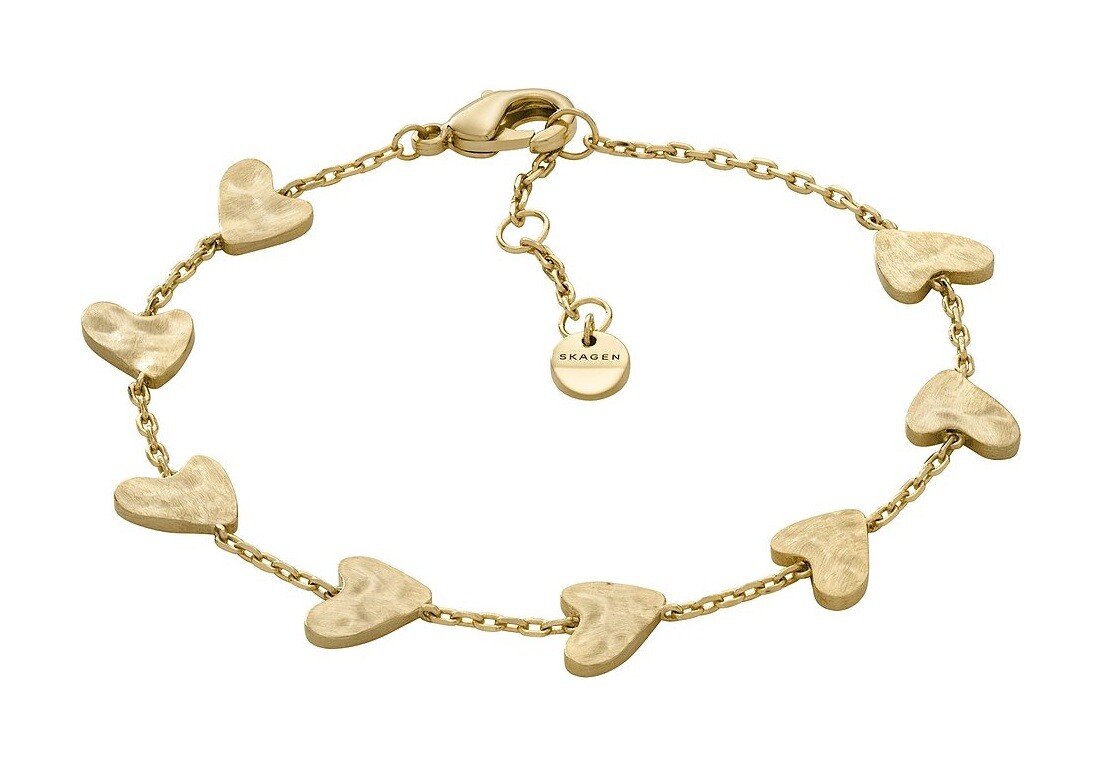 Skagen Pozlacený srdíčkový náramek Anja Hearts SKJ5010710
