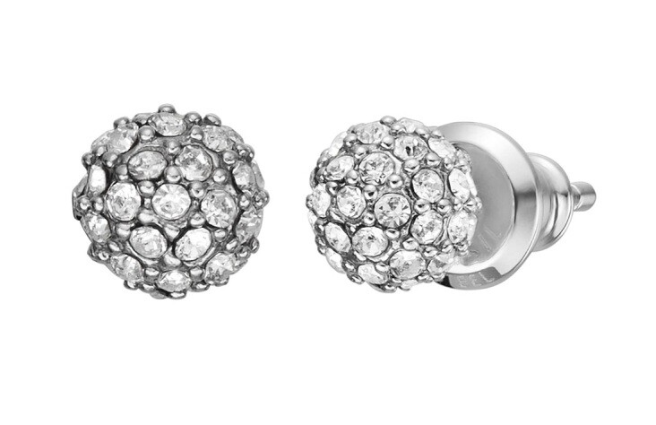 Fossil Třpytivé náušnice s kubickými zirkony Hazel JOF00988040