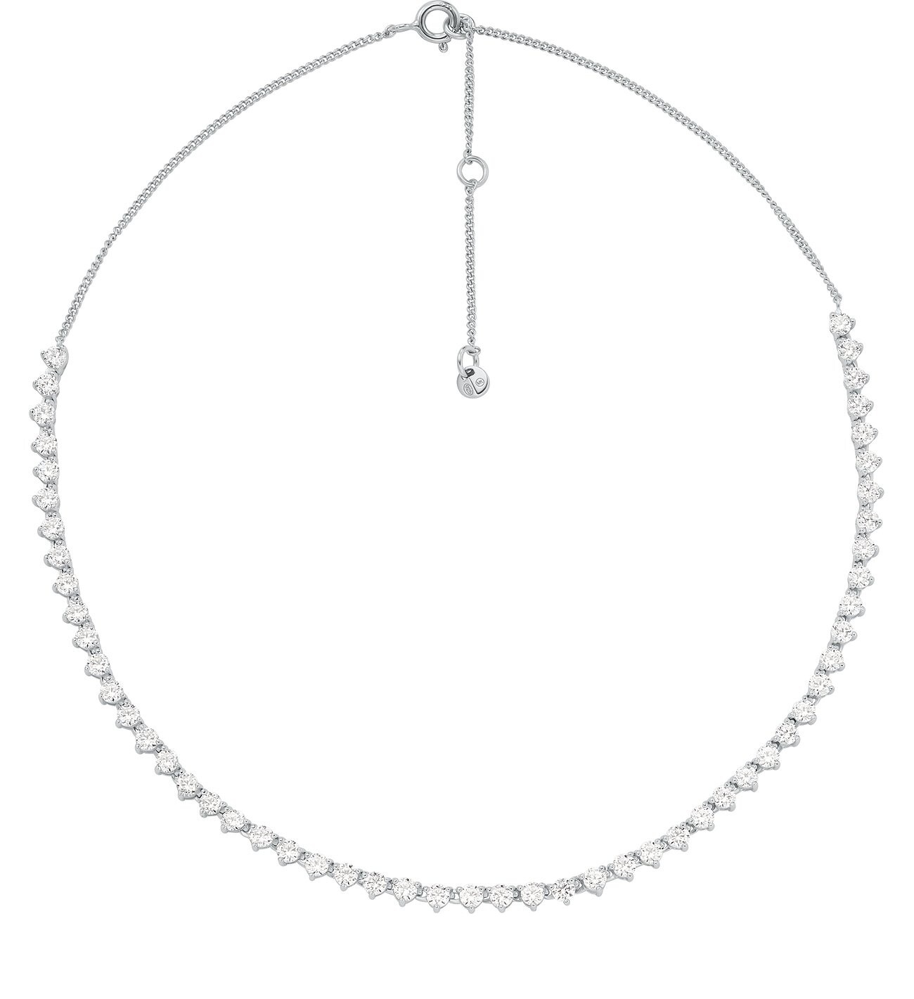 Michael Kors Luxusní stříbrný náhrdelník se zirkony Tennis MKC1612AN040