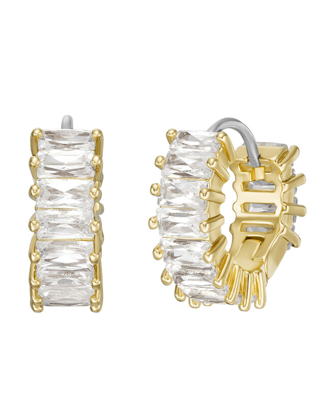 Fossil Blyštivé pozlacené kruhy z mosazi Hazel JOA00717710