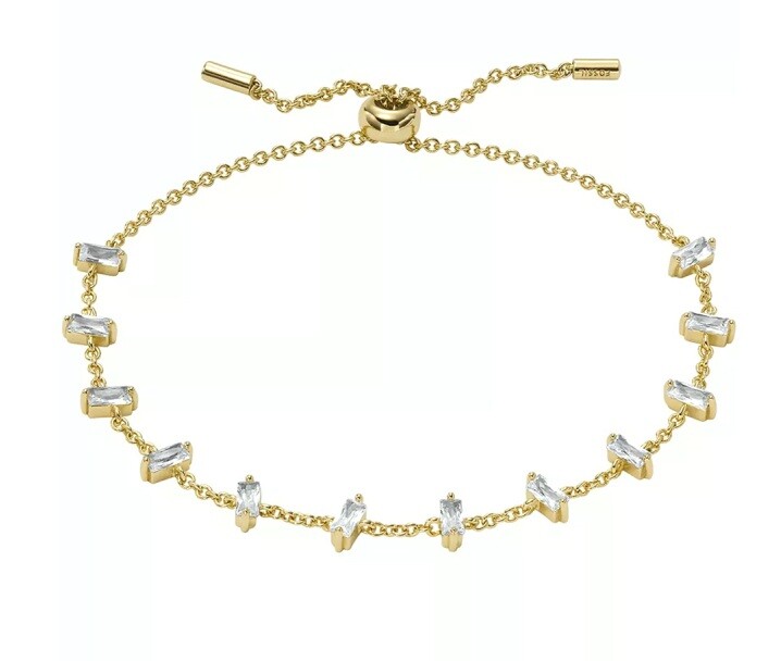 Fossil Elegantní pozlacený náramek z mosazi Hazel JOA00719710