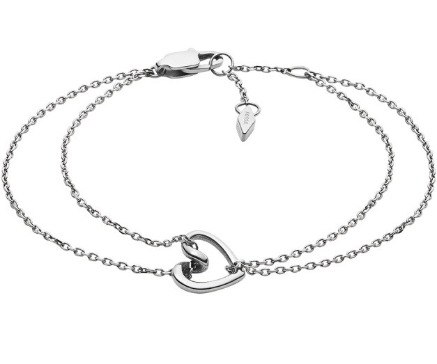 Fossil Půvabný dvojitý náramek z oceli Sawyer JOF00615040