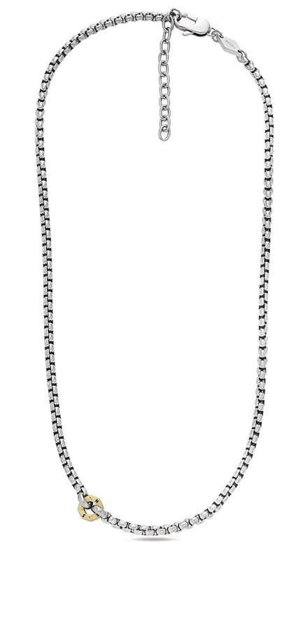 Fossil Pánský bicolor náhrdelník Sawyer JOF00946998