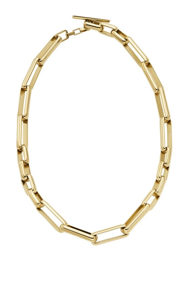 Fossil Masivní pozlacený náhrdelník Archival Core JOF00971710